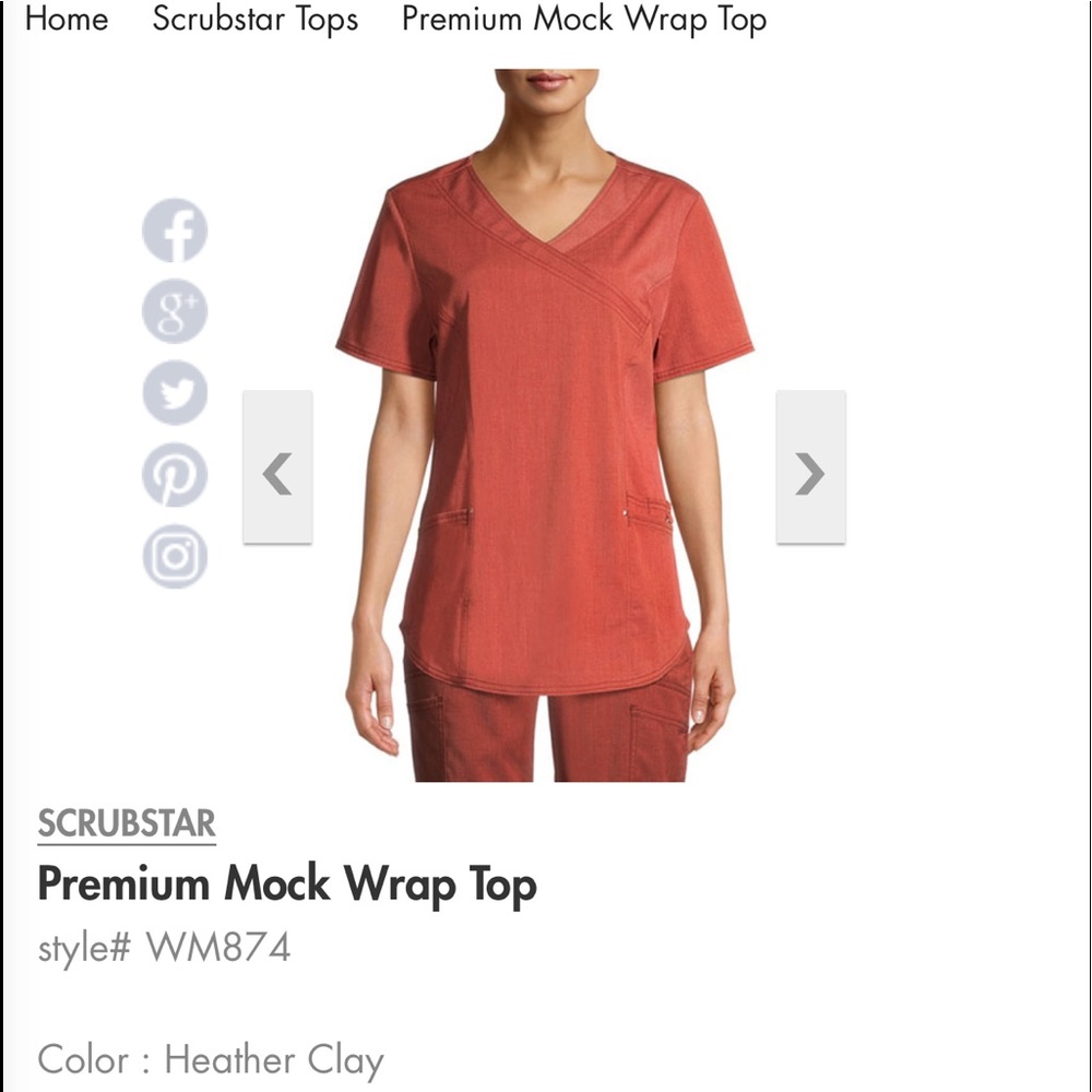 Navy scrub top